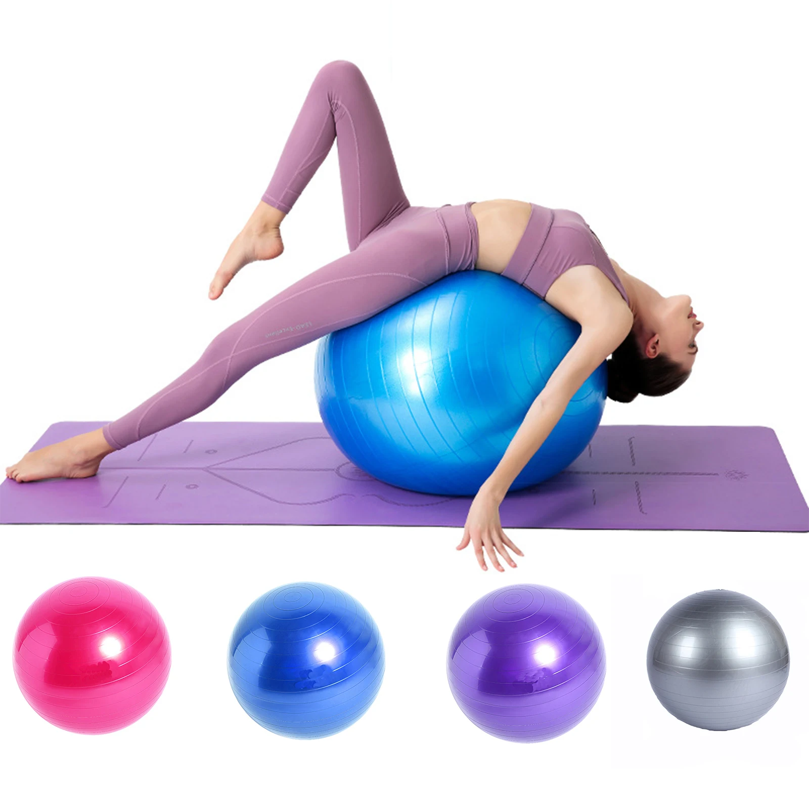 

Yoga Ball 45/55/65/75cm Fitness Balls Sports Pilates Birthing Fitball Exercise Training Workout Massage Ball Gym Yoga Ball Aids