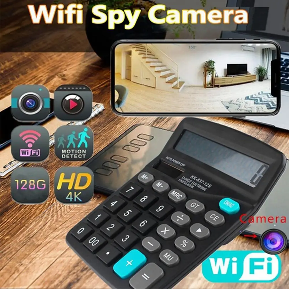 

4k Ultra Hd Mini Webcam Camera With Wifi Office Calculator Camcorder Home Security Dvr Ip Cam Surveillance Nanny Cameras
