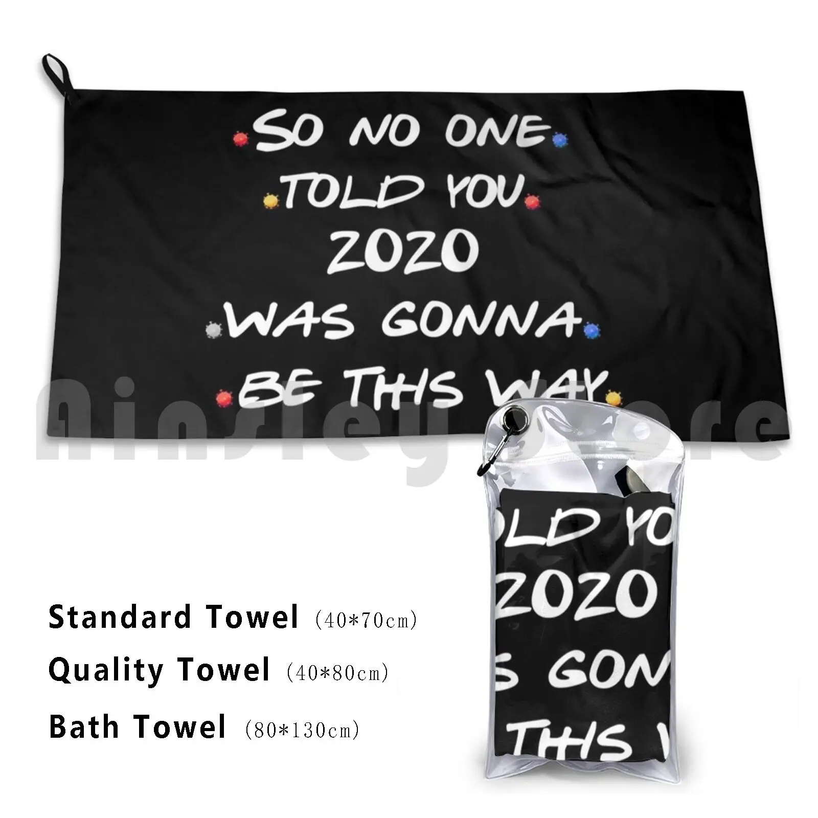 

Копия, никто не сказал вам, что 2020 будет таким образом банное полотенце, Пляжная подушка, 2020 градусов, карантин для друзей