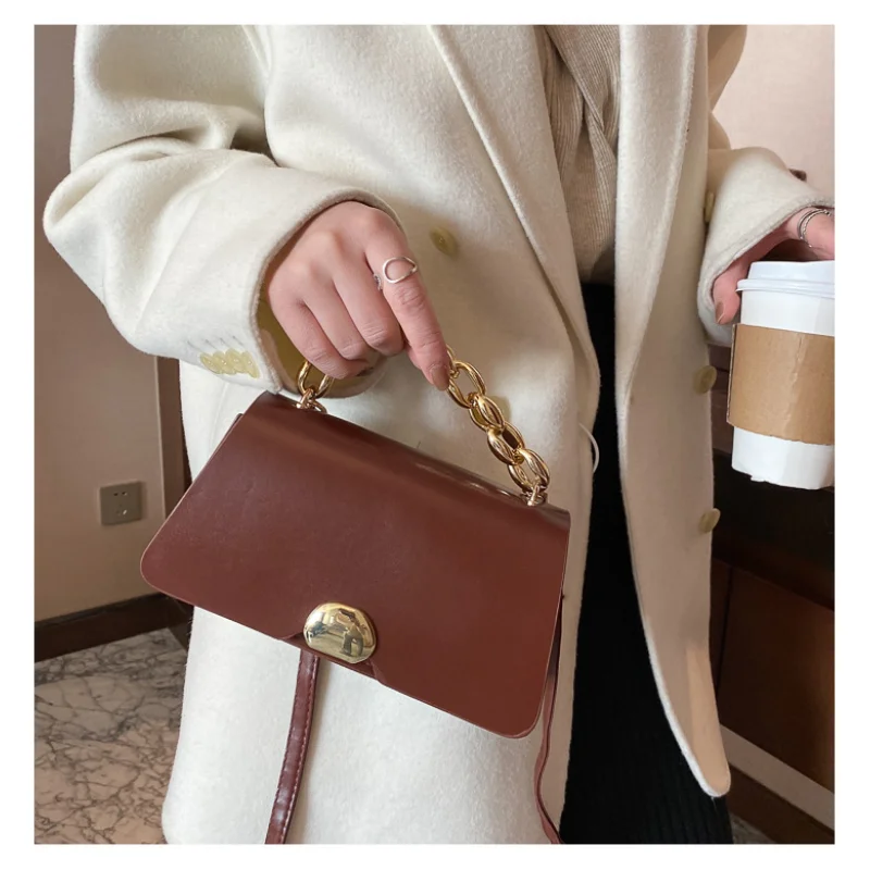 Retro Bag Women's New Tide Simple Chain Small Square Bag Single Shoulder Crossbody Bag