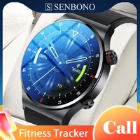 senbono bluetooth call smart watch men full touch screen sports fitness watch bluetooth is suitable for android ios smart watch