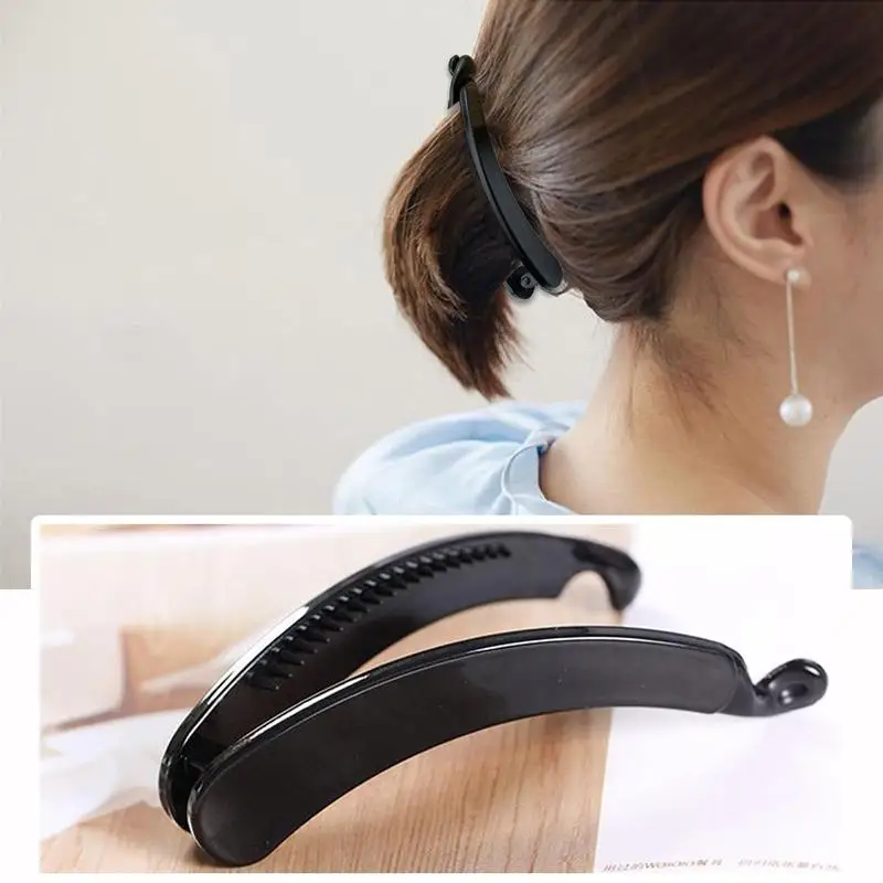 

1pc Hair Claws Clip Fish Shape Banana Barrettes Black Accessories Hair Accessories Hairpins Hair Clip Clamp For Women Hair T6Z0