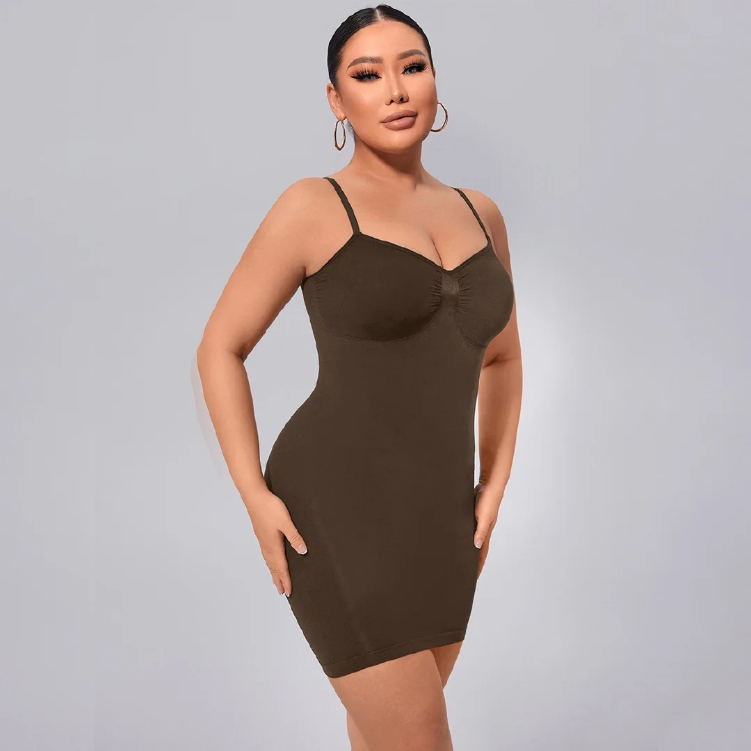 Высокоэластичное платье-комбинация Корректирующее белье Лето 2024 новая нижняя