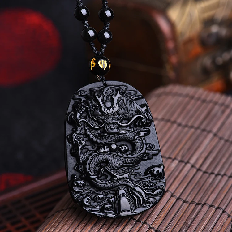 

100% Natural Genuine Obsidian Sakyamuni Bead Buddha Pendant with Adjustable Chain Woman/Man Jewelry lucky Necklace Pendant