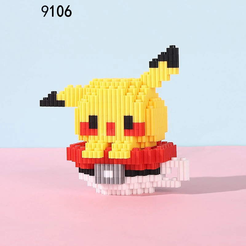 

Pokemon Blocks Pikachu Little Fire Dragon Frog Seeds Fat Ding Small Particle Assembly Puzzle Hands-on Children's Toys