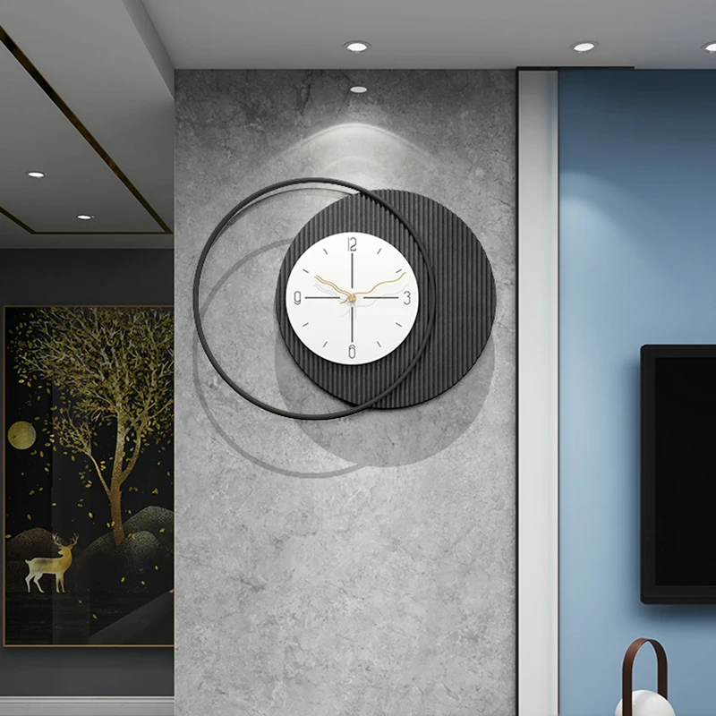 

Luxury Modern Digital Wall Clock Kitchen Silent Original Metal Creative Wall Clock Black Round Relogio De Parede Wall Art T50GZ