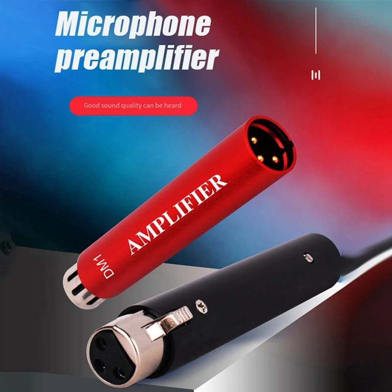 Динамический проводной микрофонный усилитель 28Db Gainer