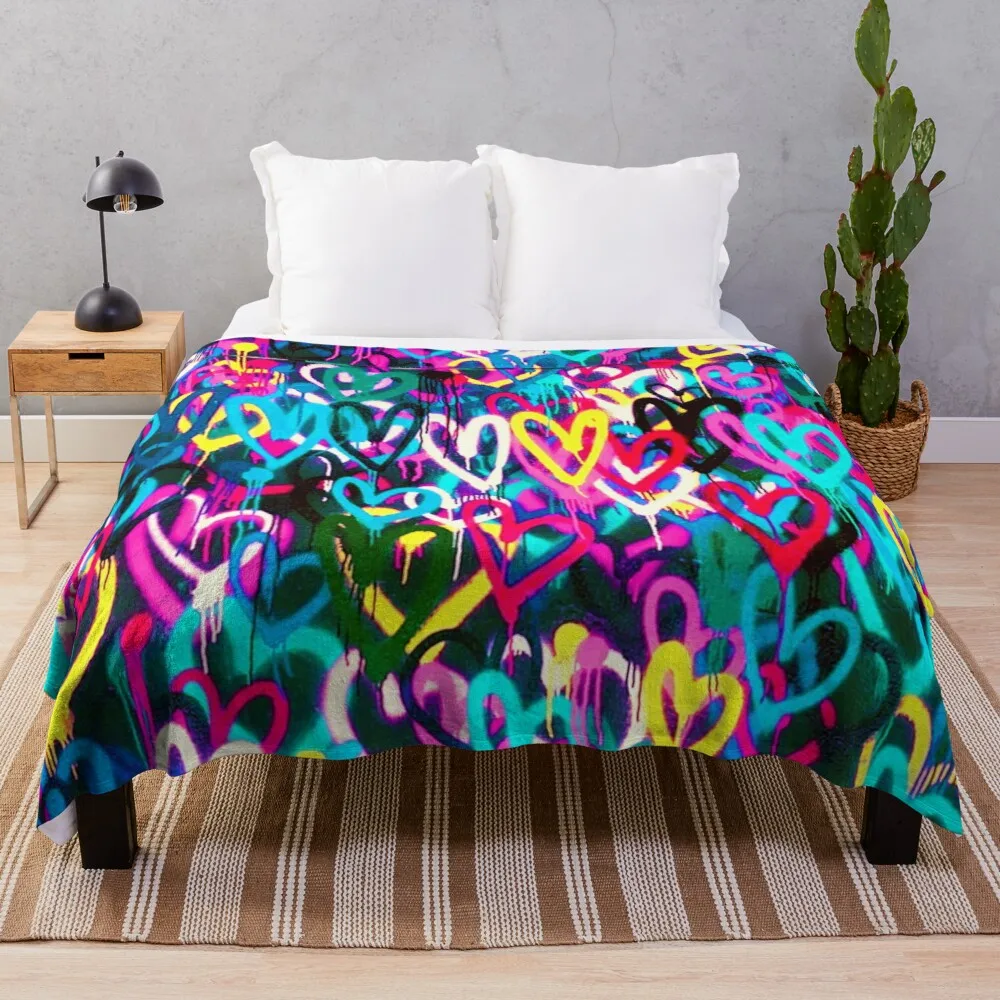

Bakugo Anime Blanket Fleece Throw Blanket Hearts Street Throw Blankets