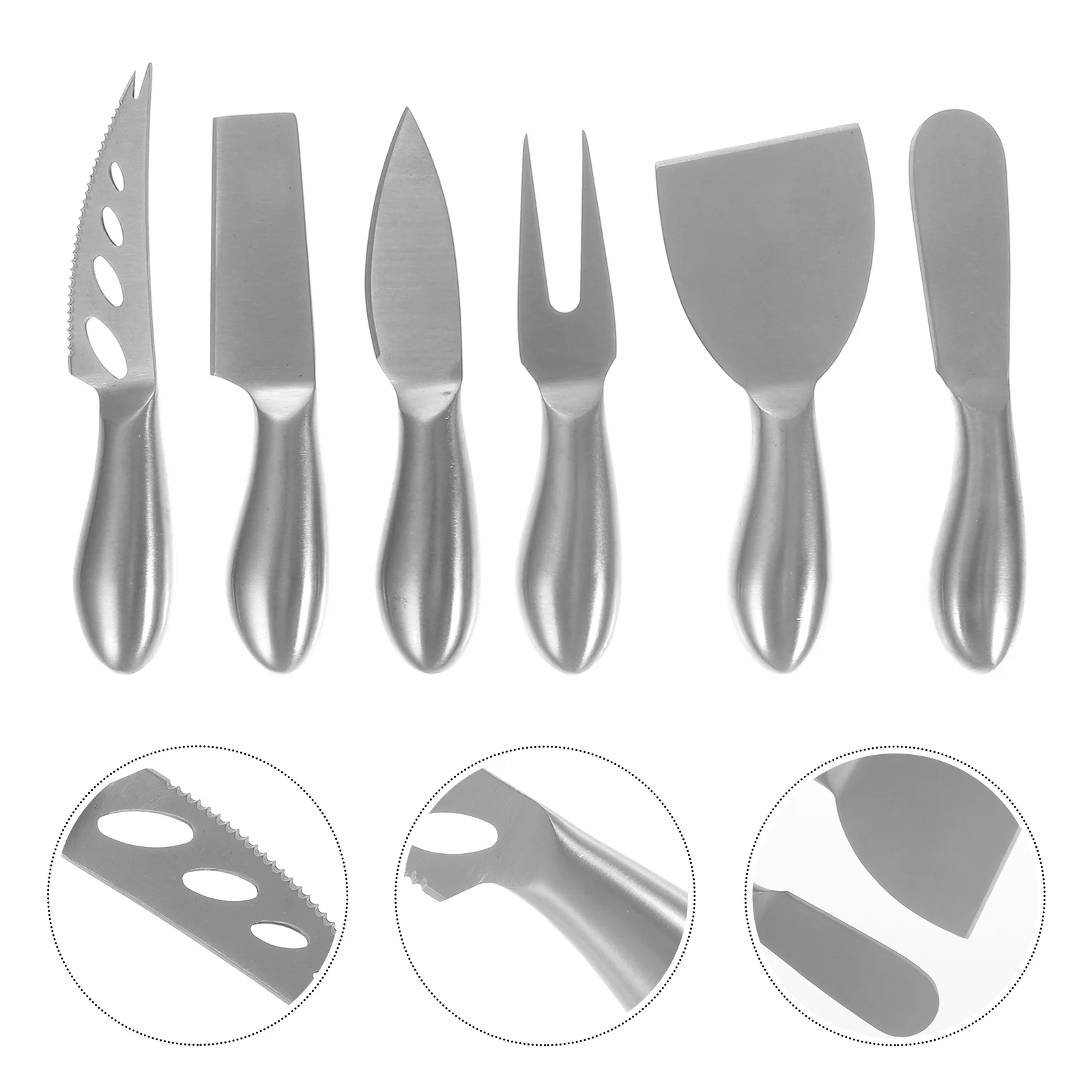 

6Pcs Stainless Steel Practical Cheese Slicers Stainless Steel Butter Cutters