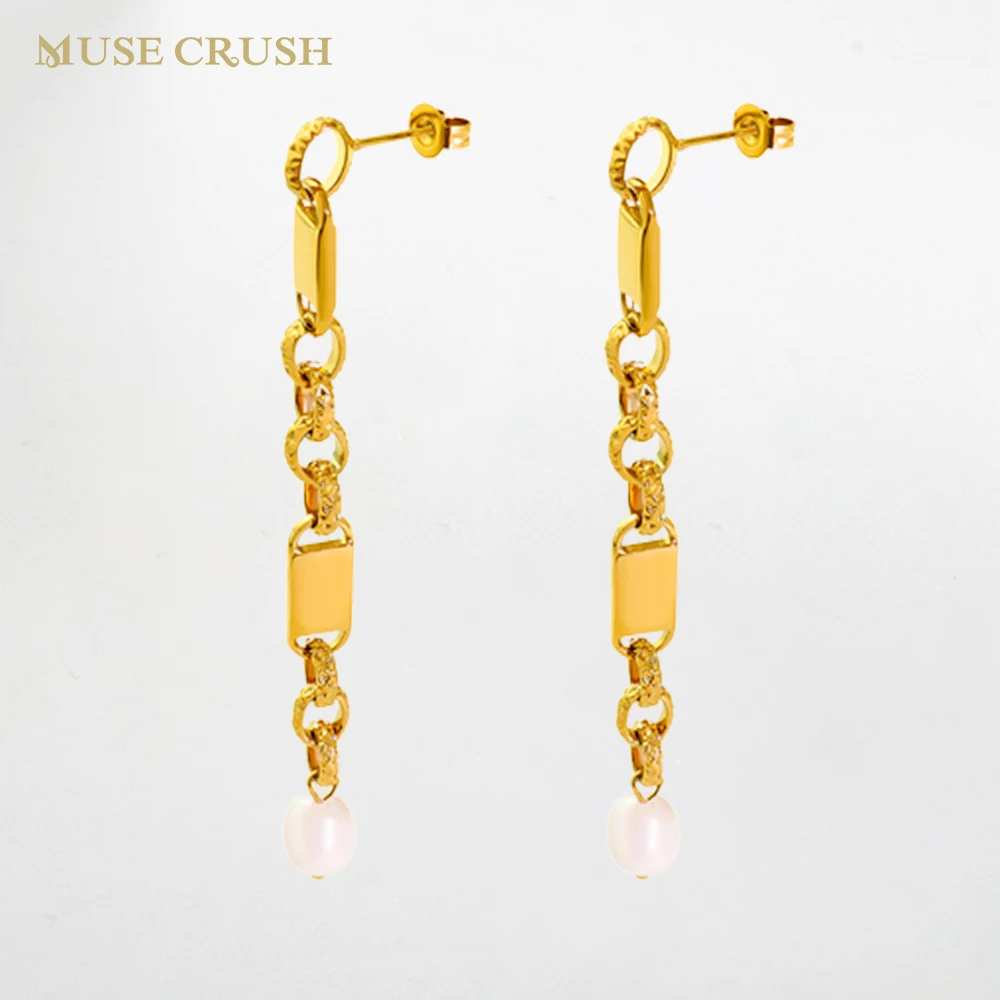 

Elegant Vintage Women's Pearl Drop Hanging Long Earrings 2022 New Fashion Party Luxury Ears Accessories Temperament Jewelry