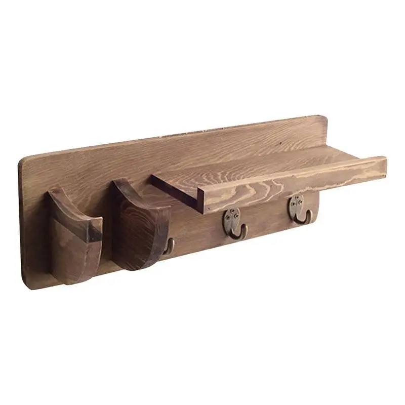 

Guitar Stand Guitar Holder Wall Mounted Guitar Bracket Wooden Hanging Rack Guitar Hanger With Pick Holder And 3 Hooks Wall Decor