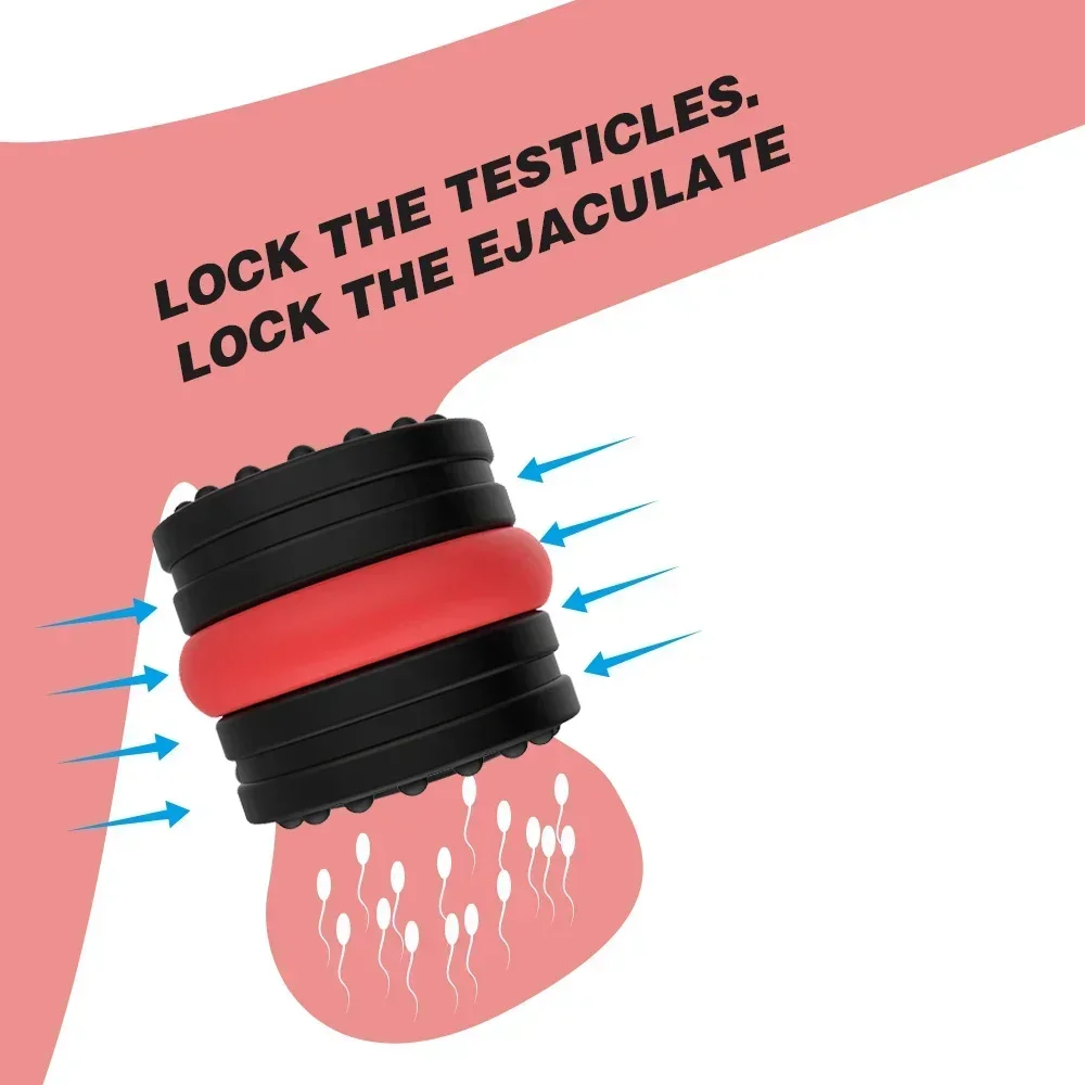 Мужское кольцо для блокировки мошонки пениса съемное задержки эрекции кольца