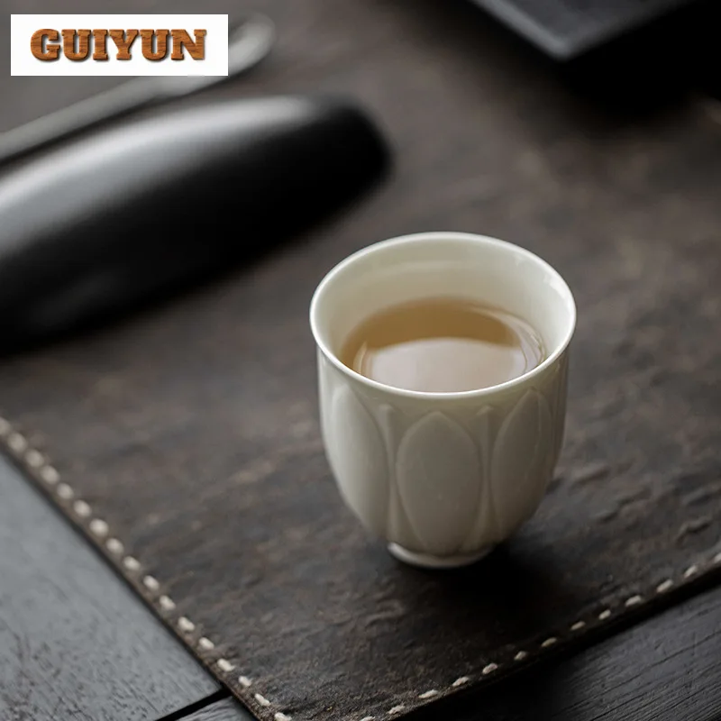 Керамическая чашка в стиле ретро для лепестков лотоса 100 мл