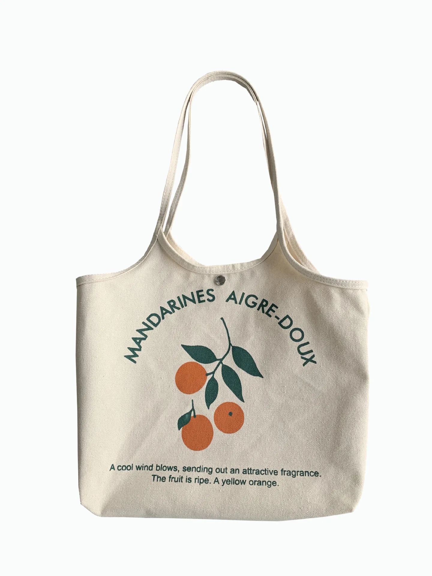 

Women Shoulder Canvas Bag Three Oranges Print Shopper Bag Large Shopping Bag Cloth Vest Bag For Girl Eco Handbag Books Tote Bag