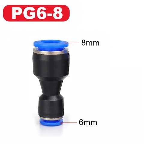 Пневматические фитинги, пластиковый соединитель PU PG 4 мм 6 мм до 8 мм 10 мм, воздушный шланг для воды, прямые газовые быстроразъемные соединители
