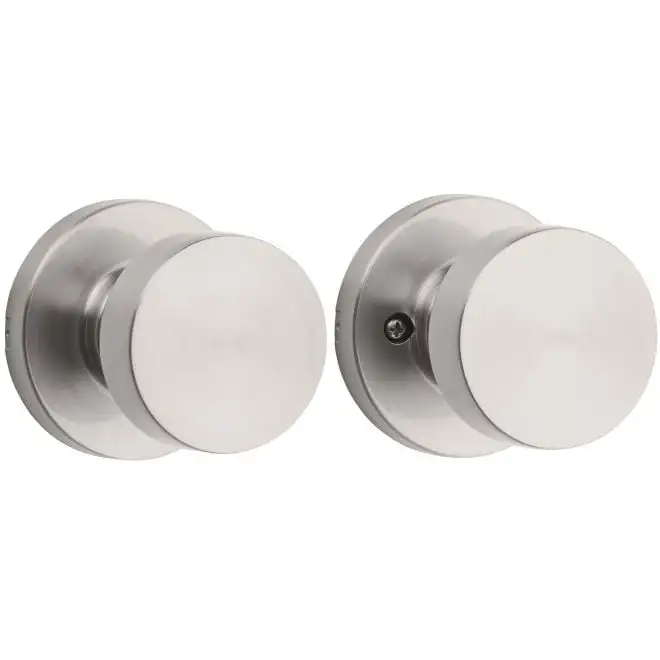 

Knob with Round Rose Passage in Satin Nickel