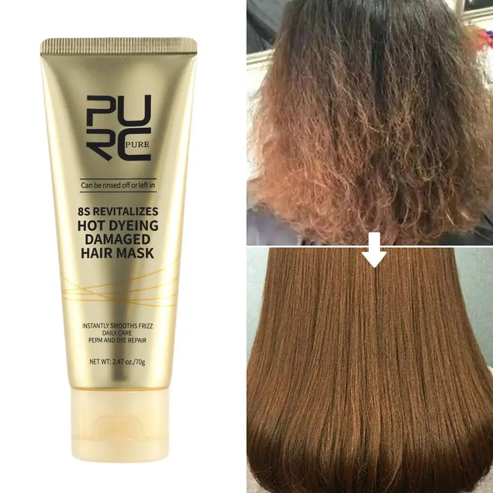 

PURC 8 Seconds Hair Mask Professional Keratin Treatment Soft Products Smoothing Frizz Hair Care Perms Repair Damaged Dyes C P5G1