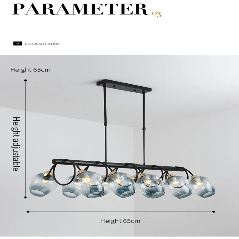 Стеклянный кулон многоцветная светодиодная люстра в скандинавском стиле