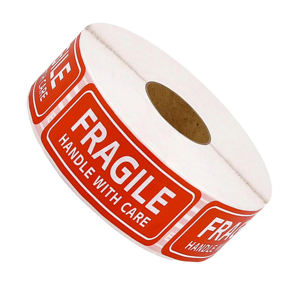 

150 Pcs Label Sticker Fragile Paper Shipping Red Tags Stickers Handle Care