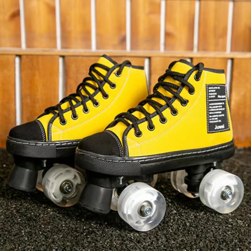 5 Colors Roller Skates Shoes Patins With 4 Wheels Woman Man Kids Double Row Inline Skating Sliding Quad Training Sneakers Gift