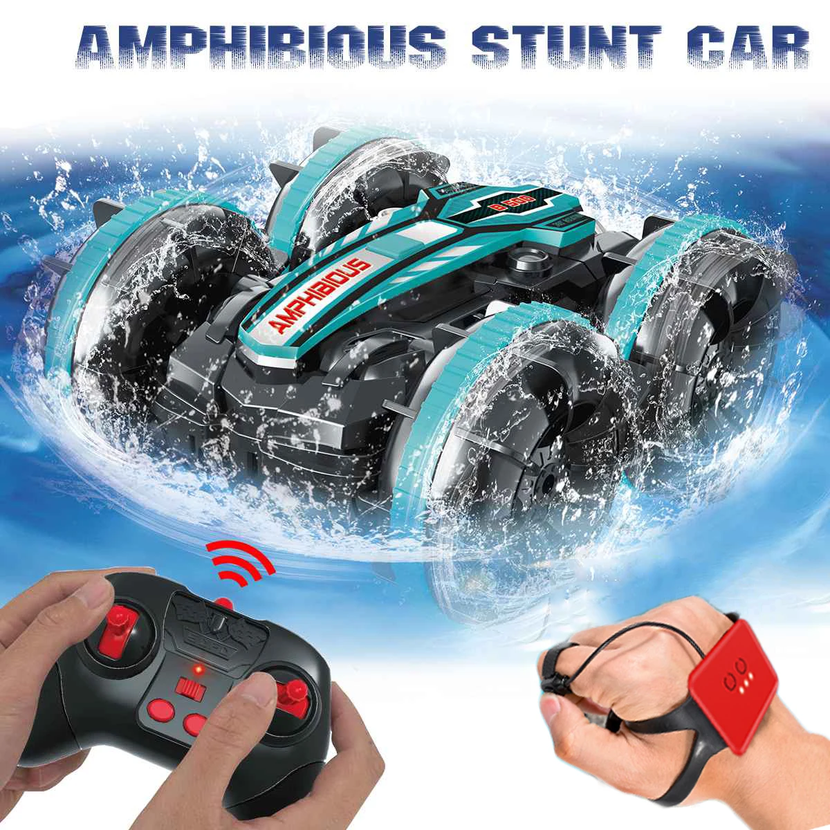 Enlarge 4Wd RC Car Toys Amphibious Vehicle Boat Remote Control Drift Cars RC Gesture Controlled Stunt Car Toy For Kids Adults Children