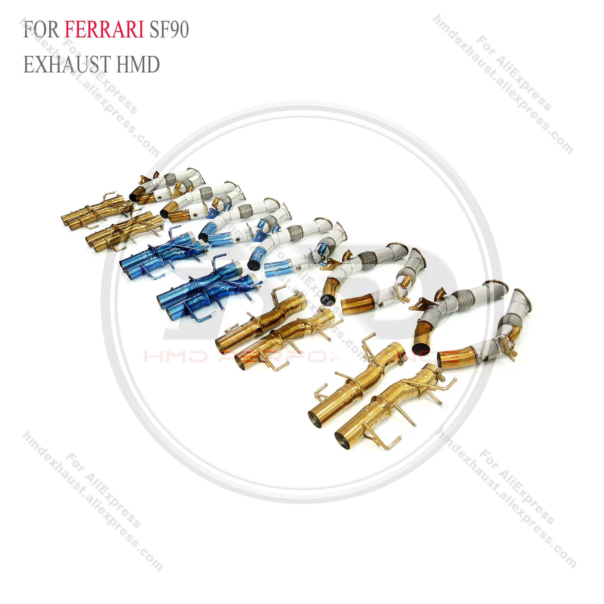 Выхлопная система HMD из нержавеющей стали Performance Catback Полный выхлоп для Ferrari SF90 2019+