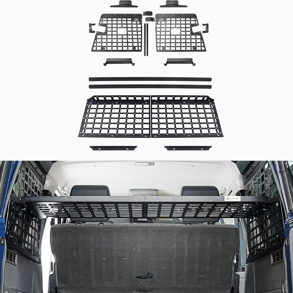 Фото Подходит для Toyota Land Cruiser 76 серии LC76, полка для багажника, панель Molle, грузовые стеллажи для хранения №2