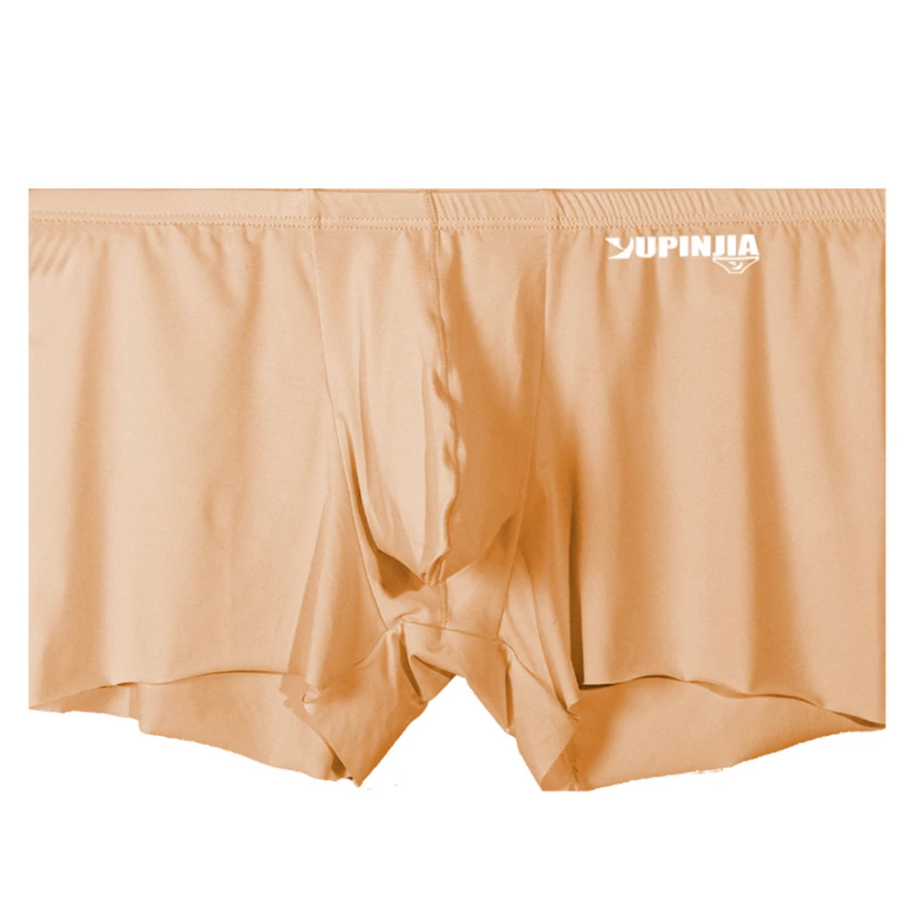 

Men Sexy Boxer Brief Low Rise Ice Silk Underwear Bikini Pouch Panties Ultrathin Seamless Elastic Underpants Swimsuit Beachwear