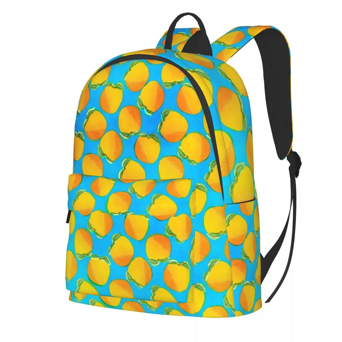 

Watercolor Oranges Backpack Boy Bright Fruit Print Large Backpacks Polyester Style High School Bags University Colorful Rucksack