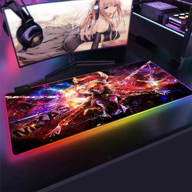 

Коврик для мыши «атака на Титанов», настольный игровой компьютерный коврик с RGB подсветкой, для скоростных геймеров, клавиатуры, ноутбука