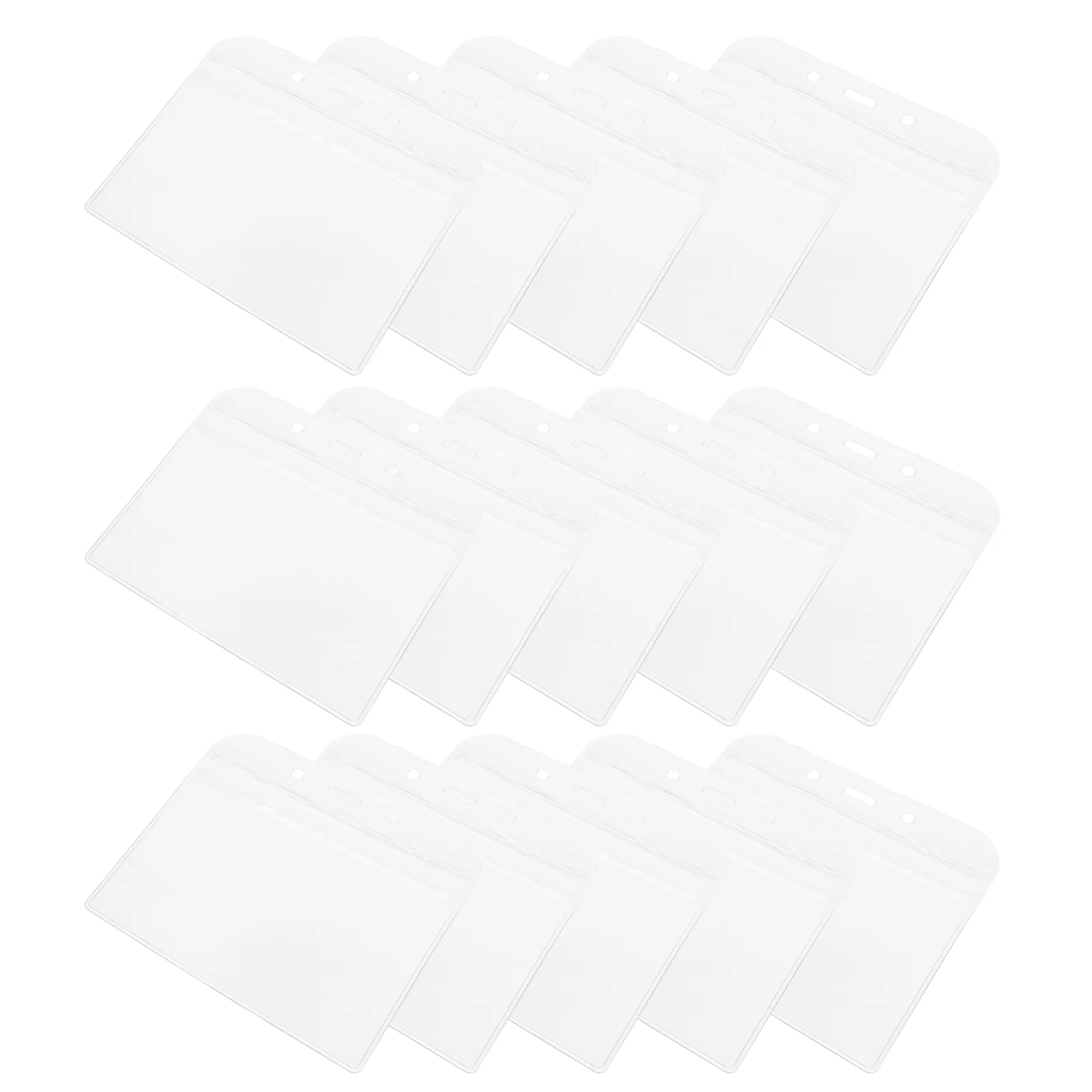 

50 Pcs Card Set Clear Stand Badge Holder Work Cards Protector Student Bus Cover Credit Multi-use Pvc ID