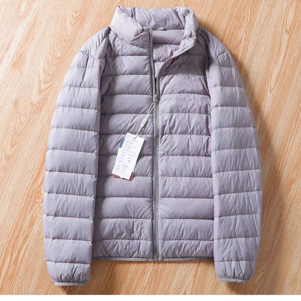 Warm light down jacket for keeping warm in the cold Men's stand collar warm padded down jacket