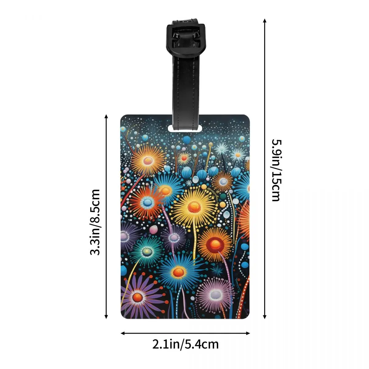 Изготовленная на заказ багажная бирка с австралийским аборигеном в горошек и