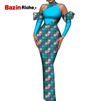 fashion south african womens clothing bazin riche sexy lady outfit big size party wedding dashiki ankara dresses wy608