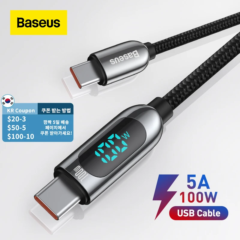 Кабель Baseus PD 100 Вт/66 Вт USB C для MacBook 2021 кабель быстрой зарядки типа Xiaomi Samsung провод