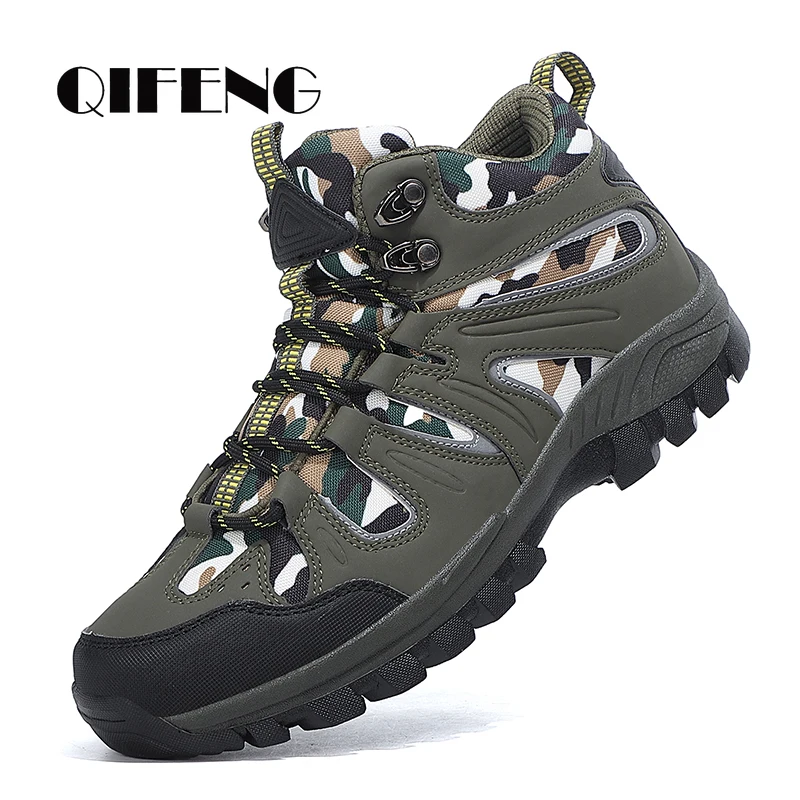 

2022 Men Ankle Boots Outdoor Sports Shoes Trekking Trendy Sneakers Autumn Winter Women Work Shoes Comfortable for Work Black
