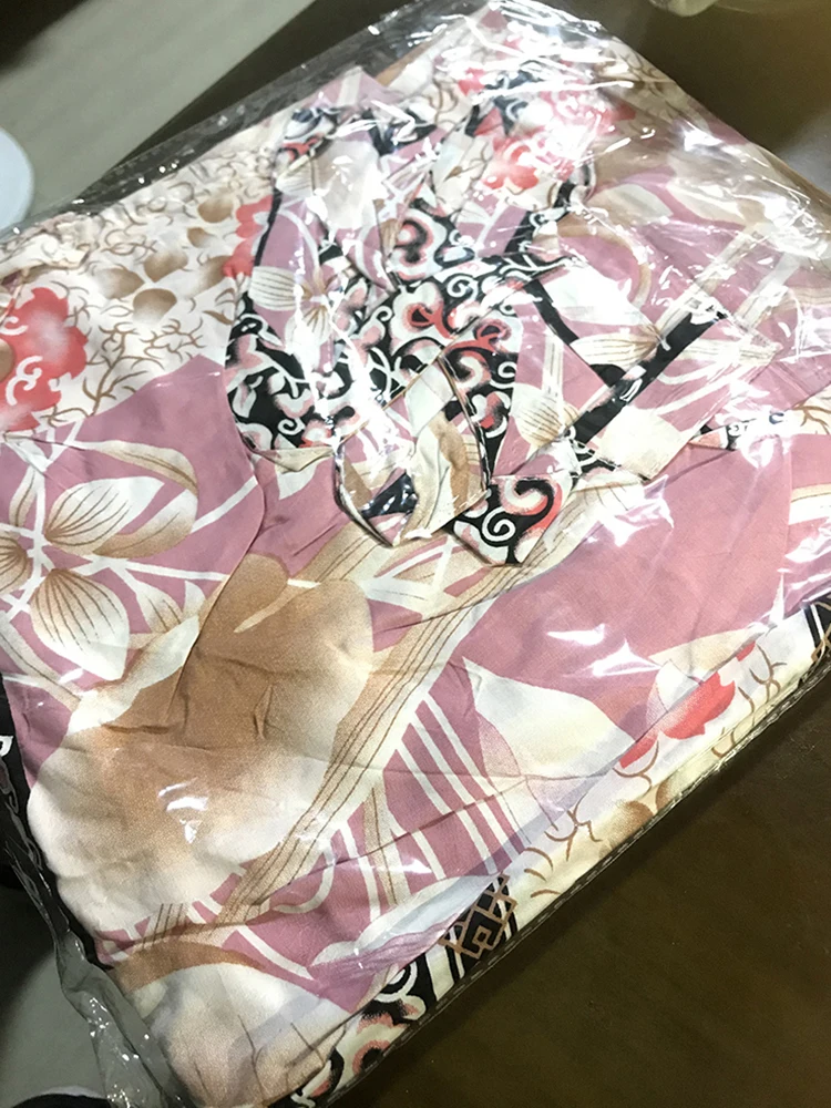 Пляжная накидка в стиле оверсайз Fitshinling кимоно с винтажным цветочным принтом