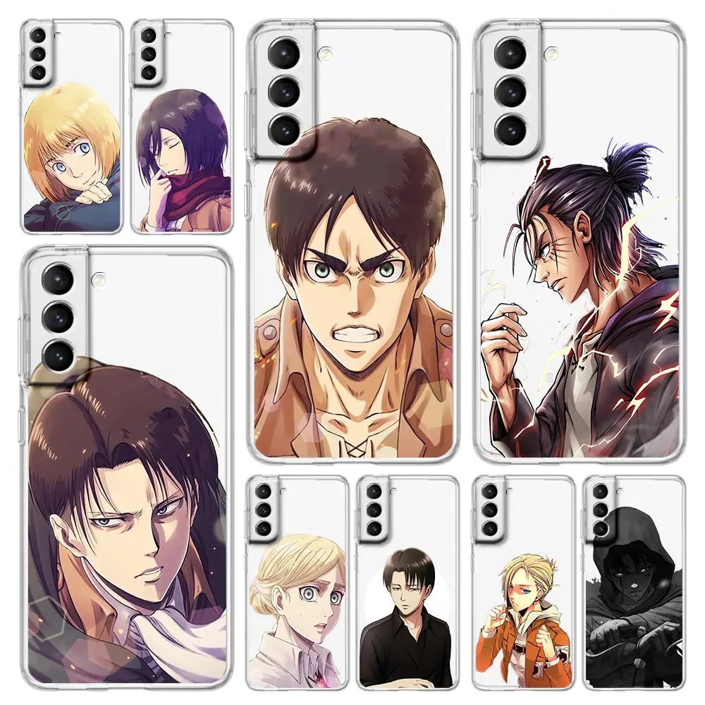 

Attack on Titan Levi Ackerman Phone Case For Samsung Galaxy S20 Ultra S21 FE 5G S10E S9 S8 S10 Plus Note 20 10 Lite M31 Cover