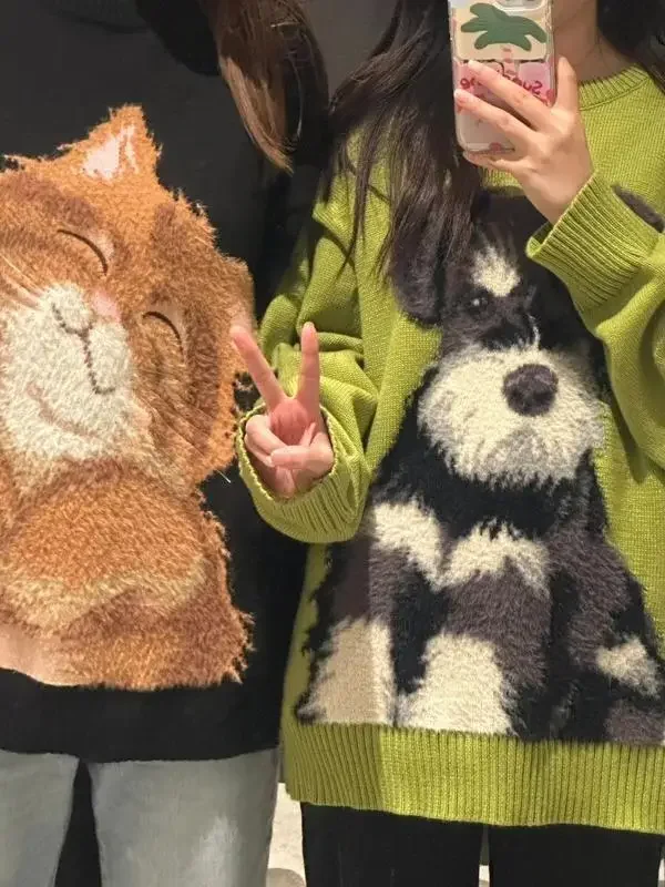 Осенне-зимний модный повседневный свитер женский утолщенный Sherina для щенков и