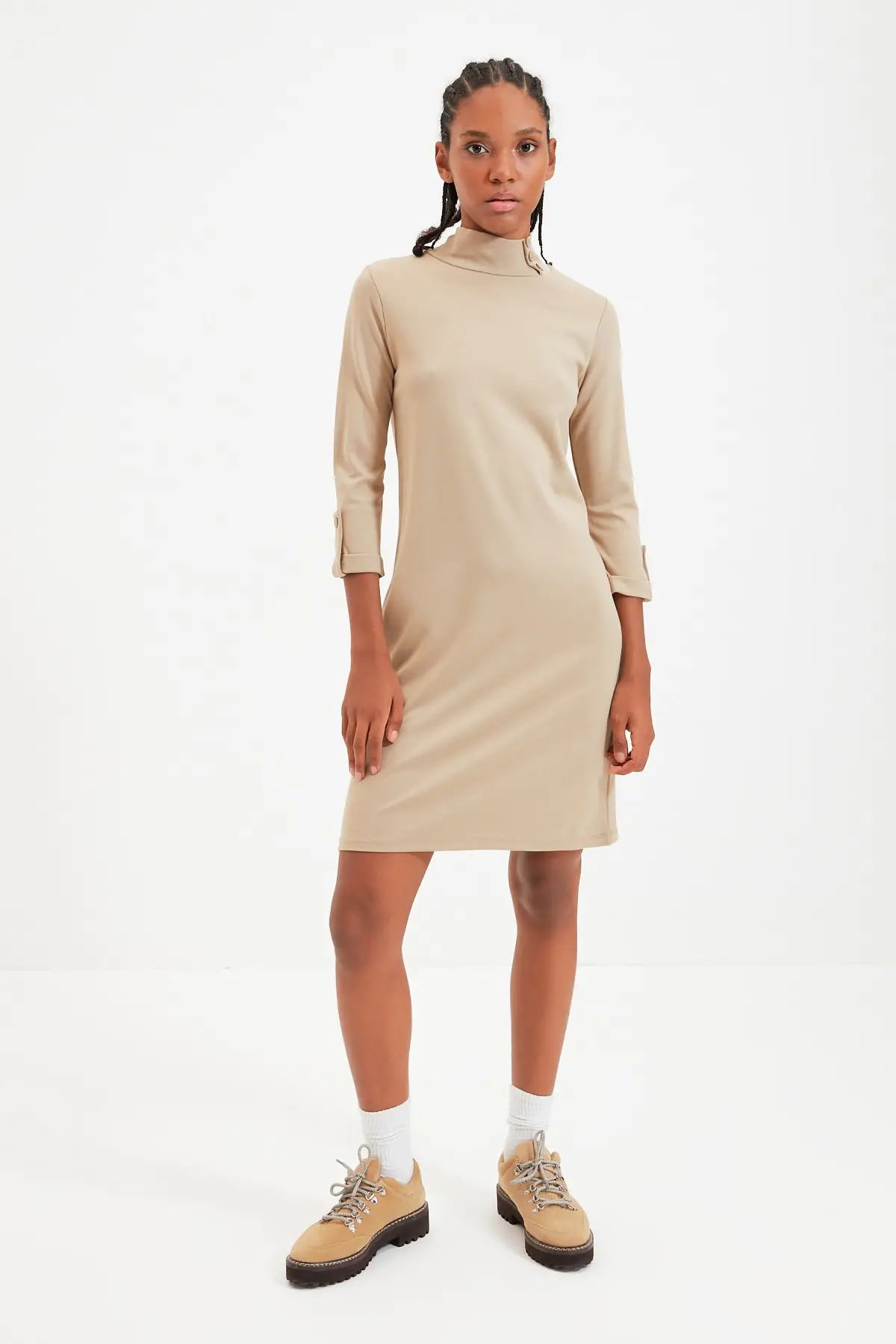 

Trendyol Upright Collar Knitted Dress TWOAW22EL0438