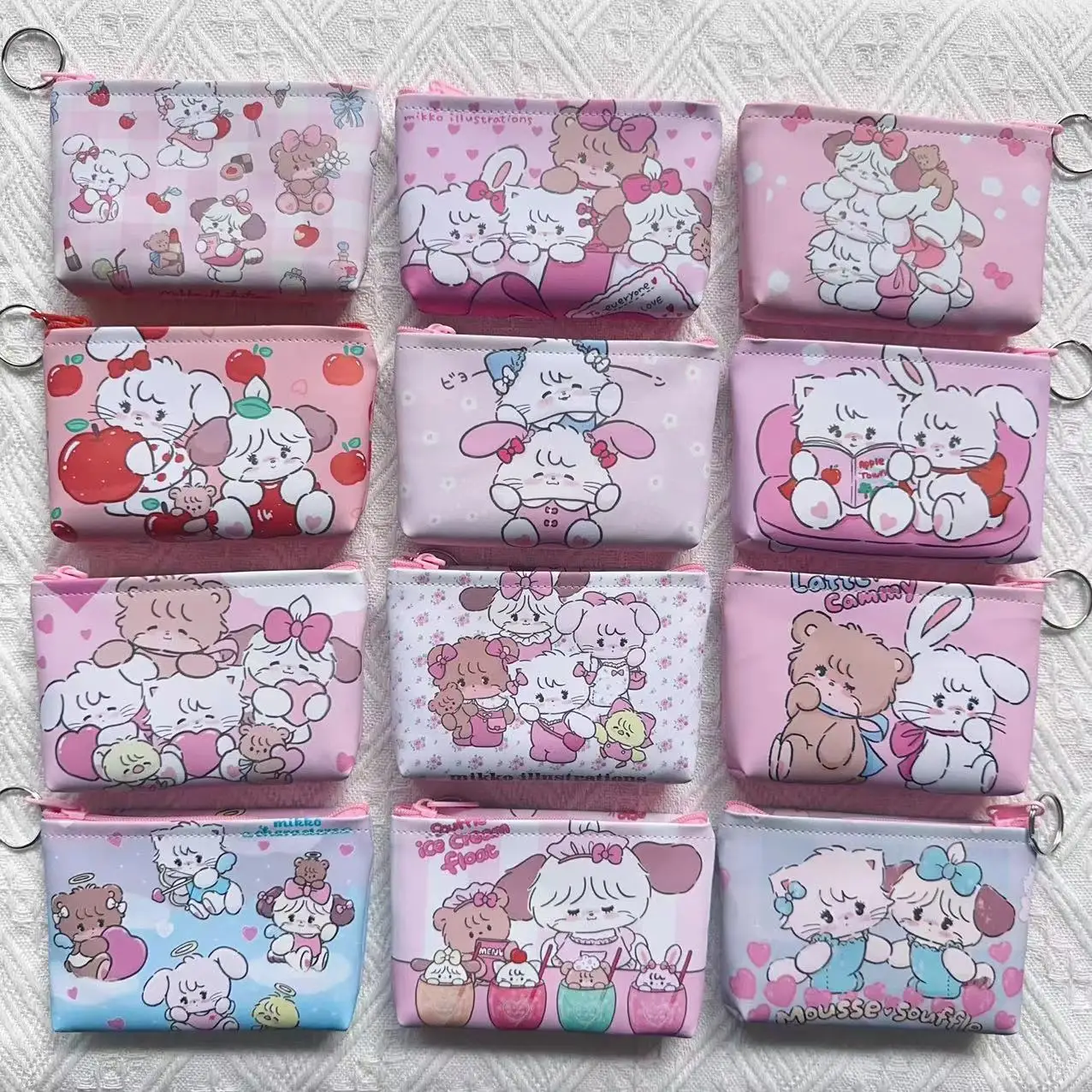 Mikko розовый милый мультяшный водонепроницаемый кошелек из ПУ кожи на молнии с