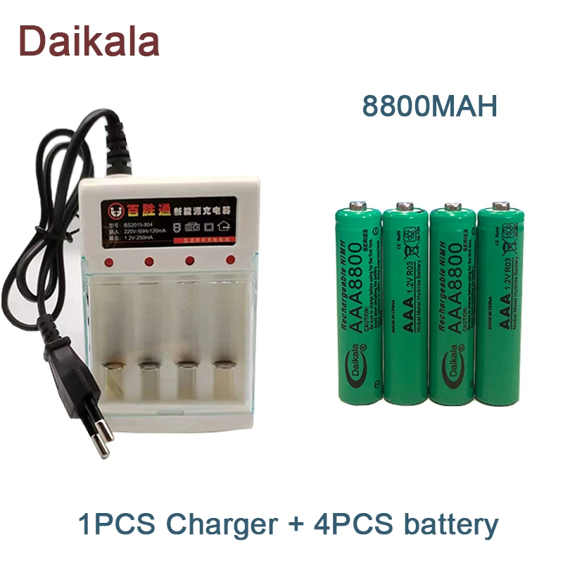 

Free delivery of AAA batteries 1.2V 8800mAh flashlights, toys watches MP3 players, replacement nickel hydrogen battery chargers