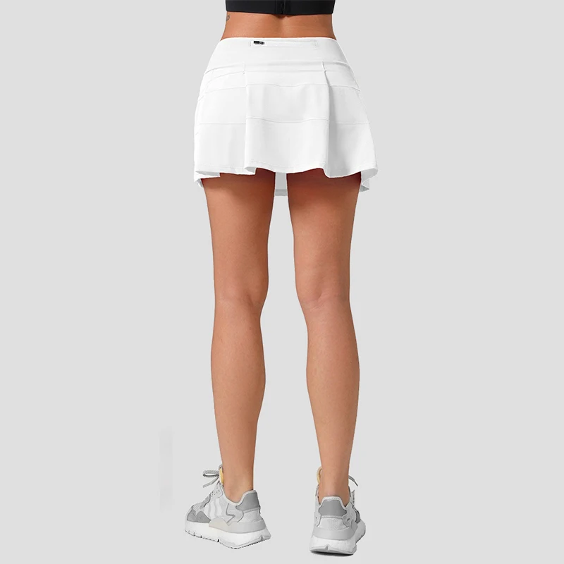 Pace Rival Mid-Rise Skirt Women Tennis Sport Fitness Active Pleated Skort High Waist Yoga Athletic Gym Summer Short Mini Skirt