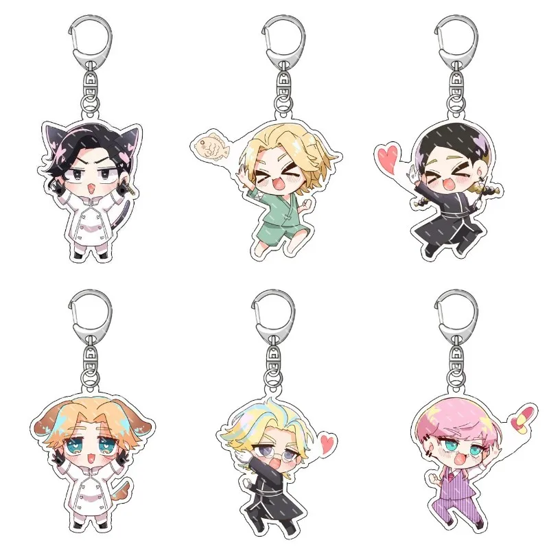 

Anime Tokyo Revengers Mikey Cosplay Key Chains Acrylic Figure Haitani Ran Inui Seishu Keyrings Bags Keychain Gift For Friend