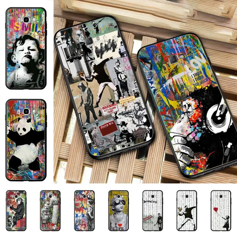 

Banksy Graffiti Art Abstract Phone Case for Samsung J 4 5 6 7 8 prime plus 2018 2017 2016 J7 core