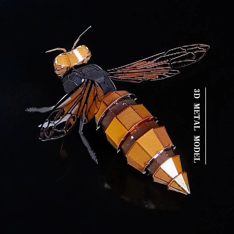 Металлические 3D Пазлы сделай сам модель животного васп лазерная вырезка ручная