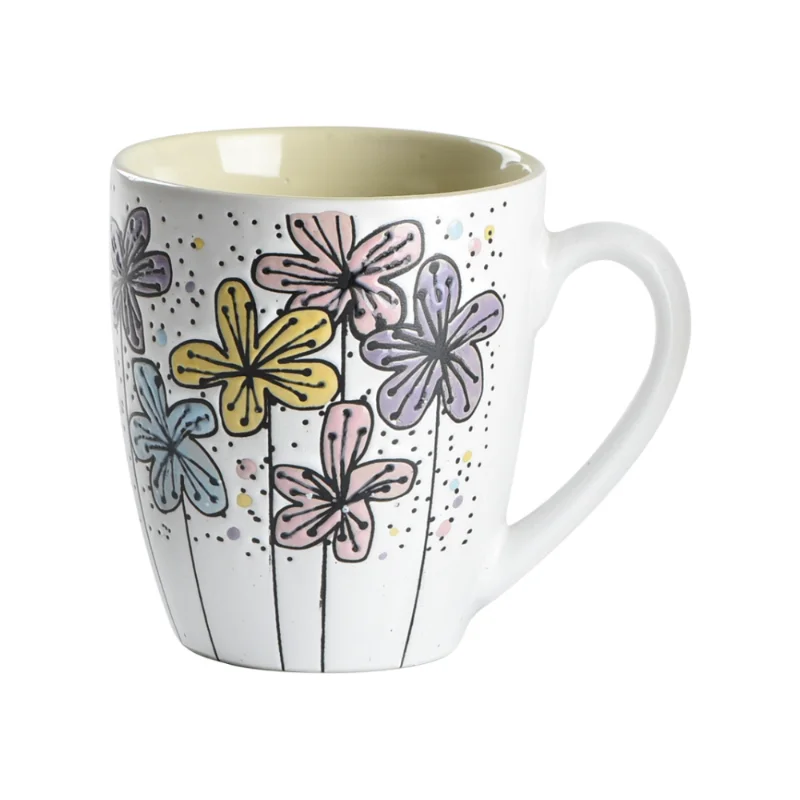 450 мл креативная керамическая кофейная кружка с рисунком одуванчика чайная чашка