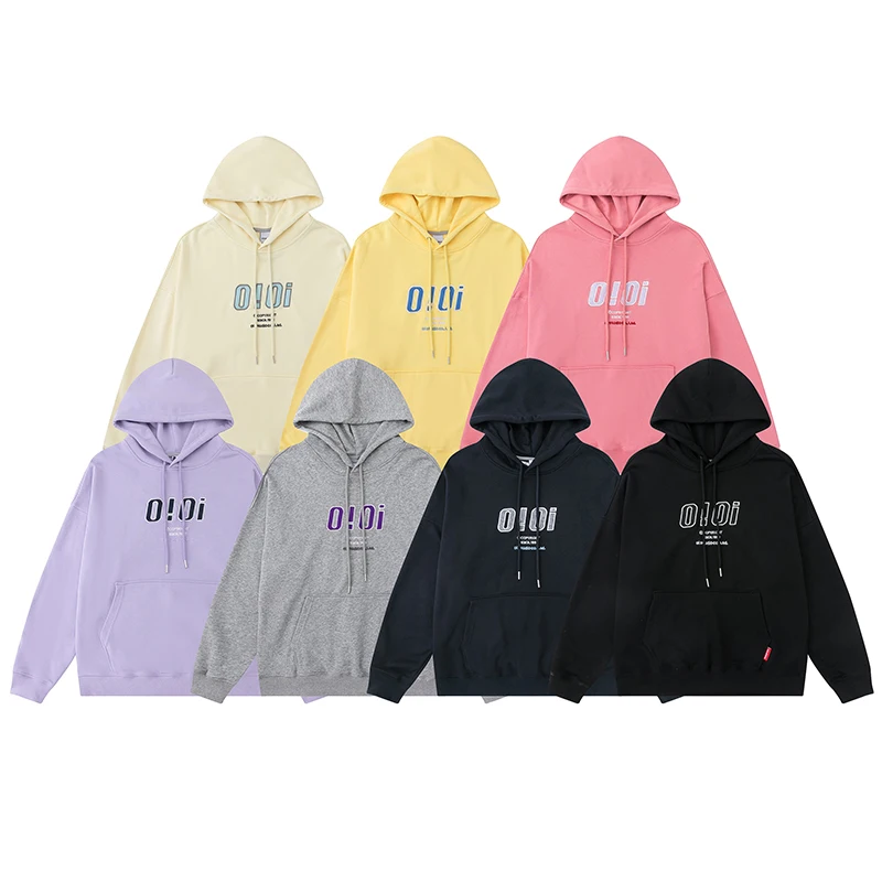 

7 Colors English Letter Print Oversized Hooded Sweatshirts Men and Women Piullover Streetwear Loose Casual Hoodies Hip Hop Hoody
