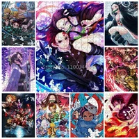 demon slayer 3005001000 pcs puzzles japanese anime jigsaw puzzle childrens education adult decompression toy handmade gift