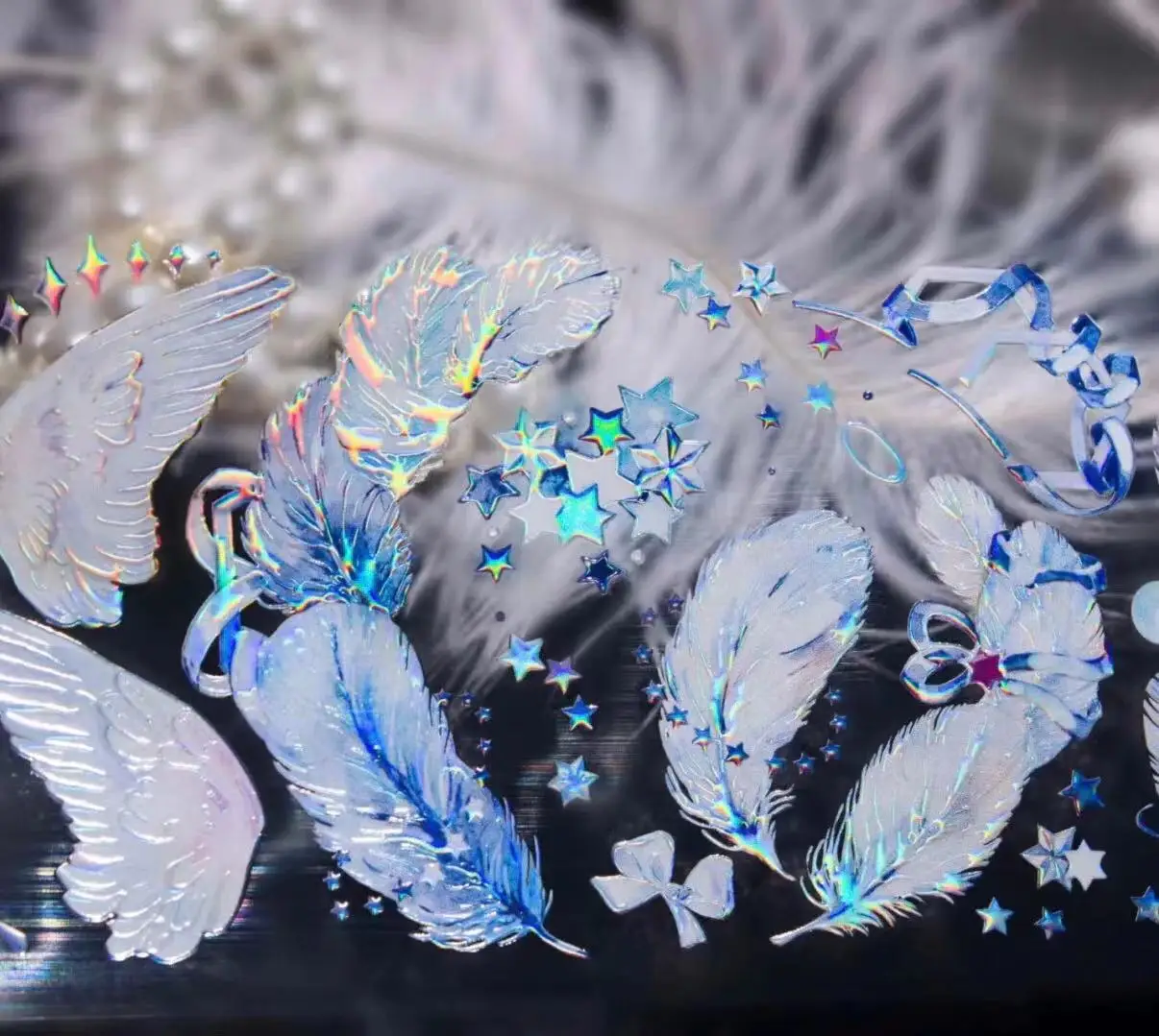 

The Letter From Angel Rainbow Shiny Washi PET Tape Planner DIY Card Making Scrapbooking Plan Decorative Sticker